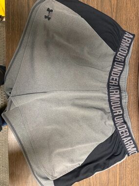 Under Armour Grey and Black Athletic Training Shorts